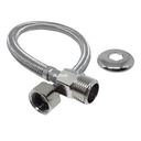 Ver imagem 2 de Engate Mangueira Flexível Trançado Aço Inox 60cm Quente Fria:Prateado