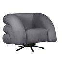 Ver imagem 1 de Poltrona Decorativa Micheli Base Giratória e Balanço Veludo Cor Cinza
