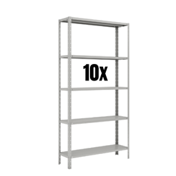 Kit 10 Estantes de Aço Industrial com 5 Prateleiras Super Resistente - 4