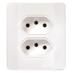 Tomada Dupla 2p+t C/caixa Sobrepor Branca 20a 60515 - Pezzi - 1