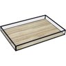 Bandeja Decorativa para Servir Home&co Vidro 3x20x30cm Bege - 1