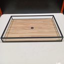 Ver imagem 2 de Bandeja Decorativa para Servir Home&co Vidro 3x20x30cm Bege