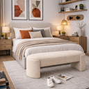 Ver imagem 1 de Recamier Puff Decorativo Fly 110cm Cama Casal Estofados:bege