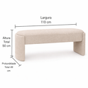 Ver imagem 4 de Recamier Puff Decorativo Fly 110cm Cama Casal Estofados:bege