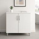Ver imagem 2 de Armário Balcão Baixo Polar para Escritório com 2 Portas com Chave Branco