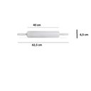 Ver imagem 2 de Rolo Profissional para Massas Polietileno Macico - 40x6,5 Cm