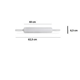 Rolo Profissional para Massas Polietileno Macico - 40x6,5 Cm - 2