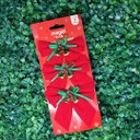 Ver imagem 4 de Kit 3 Laços Vermelho Aveludado Decorado Mini Sinos Dourado 11x11cm - Magizi