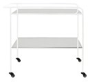 Ver imagem 2 de Carrinho Bar Delia Aco Branco Tampos Espelhados 82 Cm - 59981