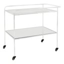 Ver imagem 1 de Carrinho Bar Delia Aco Branco Tampos Espelhados 82 Cm - 59981