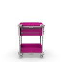 Ver imagem 2 de Carrinho Gaveteiro Organizador Multiuso 2 Gavetas Rosa Pink com Rodinhas - Mad.U Organização