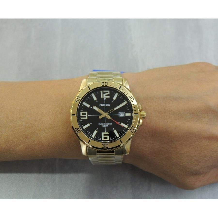 Relógio Casio Masculino Ref: Mtp-Vd01g-1bvudf Casual Dourado - 3