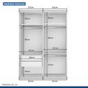 Ver imagem 6 de Guarda Roupa Solteiro 2 Portas de Correr 2 Gavetas Salvador Minastex