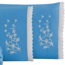Ver imagem 2 de Jogo de Cama Casal Padrão Capricho 100% Algodão 180 Fios 03 Peças - Azul Claro