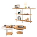 Ver imagem 1 de Aparador Infinity e Kit Mesa de Centro Sky Cinamomo - Hb Móveis