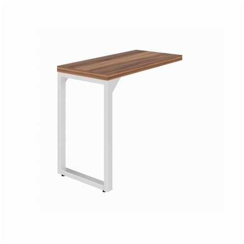 Mesa Auxiliar Simples 0,90x0,45m - Nogal Sevilha/Branco - 34304