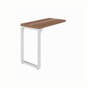 Ver imagem 1 de Mesa Auxiliar Simples 0,90x0,45m - Nogal Sevilha/Branco - 34304