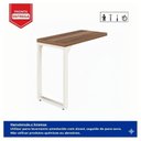 Ver imagem 2 de Mesa Auxiliar Simples 0,90x0,45m - Nogal Sevilha/Branco - 34304