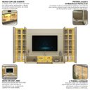 Ver imagem 6 de Home para TV até 90 Polegadas com LED e Espelho e Vidro Reflecta 369,8cm x 217,6cm 100% MDF Luminare