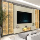 Ver imagem 7 de Home para TV até 90 Polegadas com LED e Espelho e Vidro Reflecta 369,8cm x 217,6cm 100% MDF Luminare