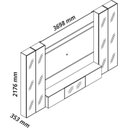 Ver imagem 3 de Home para TV até 90 Polegadas com LED e Espelho e Vidro Reflecta 369,8cm x 217,6cm 100% MDF Luminare