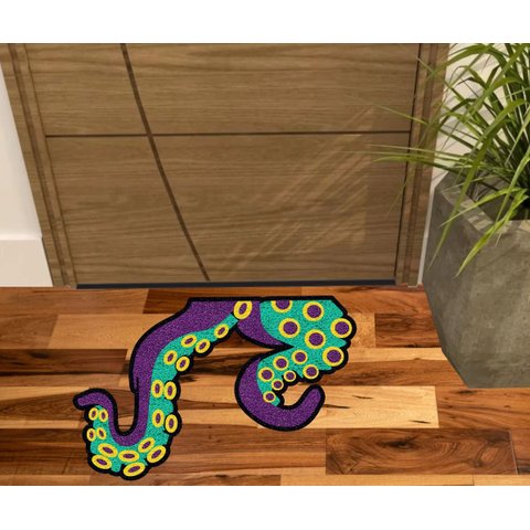 TAPETE POLVO TENTÁCULOS FORMATO MUITO DIVERTIDO.