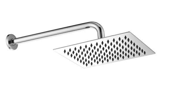 Ducha Chuveiro Inox Slim de Parede Quadra Cromado 200X250 - 1