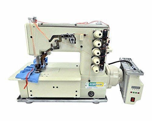 Máquina de Costura Galoneira Industrial Direct Drive 3 Agulhas, 5 Fios BRACOB BC-5000D - (220) - 1