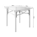 Ver imagem 2 de Mesa Katrina Branca Quadrada Tampo de Madeira 90cm New Green