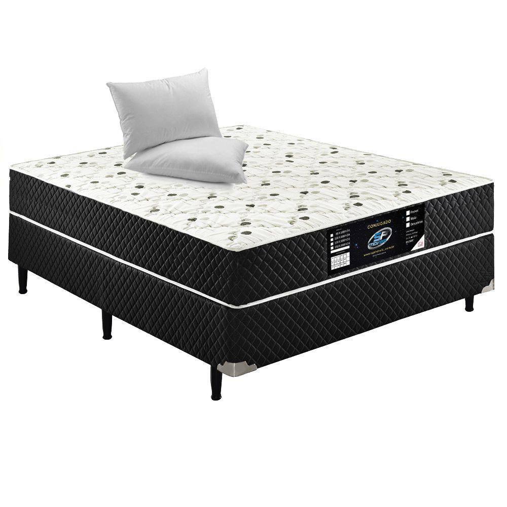 Cama Box Conjugado Viúva SP Móveis Espuma Ortopédica - 42x128x188cm - 2