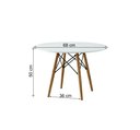 Ver imagem 3 de Mesa e Cadeiras Conjunto para Brinquedoteca Infantil Tampo 68cm Redondo Branco 4 Cadeiras Azul