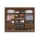 Ver imagem 2 de Guarda Roupa Casal Espelhado 2 Portas 4 Gavetas - Verona-Braúna - Made Marcs