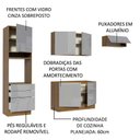 Ver imagem 5 de Armário de Cozinha Completa 260cm Rustic/Cinza Lux Madesa 03