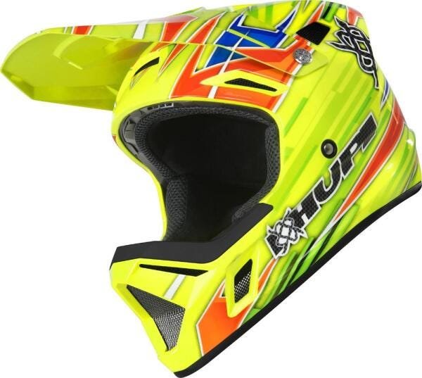 Capacete HUPI DH-3 Amarelo Neon, Cor: AMARELO NEON, Tamanho: GG