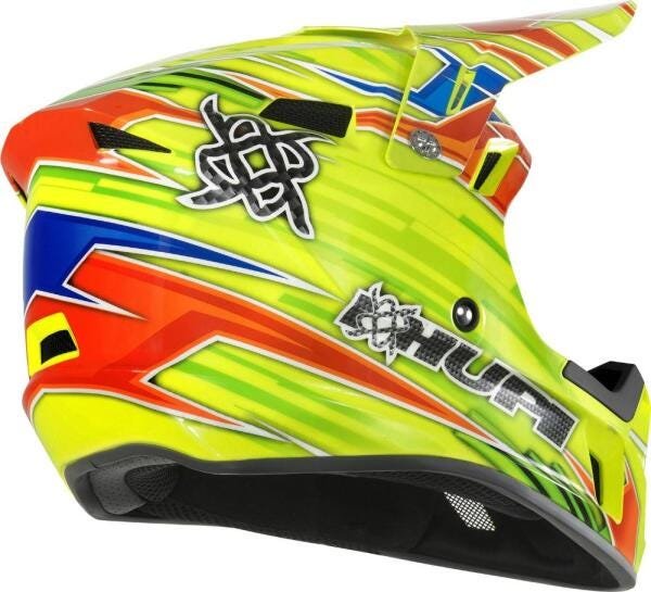 Capacete HUPI DH-3 Amarelo Neon, Cor: AMARELO NEON, Tamanho: GG - 2