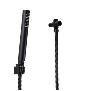 Ducha de Mão Bastão Abs Preto com Mangueira 180 Cm e Desviador