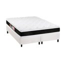 Ver imagem 1 de Cama Box King: Colchão Espuma D45 Castor Black e White Air Double Face + Base White(193x203)