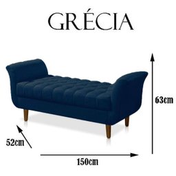 Recamier Sofá Quarto Namoradeira Decorativa 2 Lugares Grécia - 2