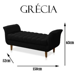 Recamier Sofá Quarto Namoradeira 2 Lugares Grécia - 2