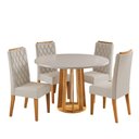 Ver imagem 2 de Mesa de Jantar 4 Lugares Valerina Mel/ Blonde/pastel - Viero Móveis