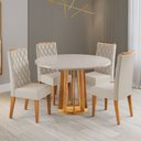 Ver imagem 1 de Mesa de Jantar 4 Lugares Valerina Mel/ Blonde/pastel - Viero Móveis