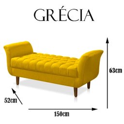 Recamier Sofá Quarto Namoradeira 2 Lugares Grécia - 2