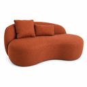 Ver imagem 4 de Sofá Orgânico com 2 Almofadas Valen 186cm Linho Terracota - Sallar Home