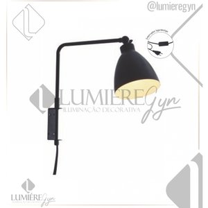 ARANDELA CASUAL LIGHT ANIKO AR1428PT 1XE27 40W PRETO 350X130X320MM