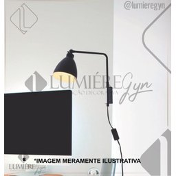 ARANDELA CASUAL LIGHT ANIKO AR1428PT 1XE27 40W PRETO 350X130X320MM - 3