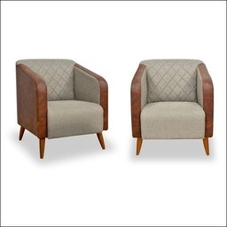 Kit 2 Poltronas Cadeira Decorativa Silmara Luxo Composê para Sala Estar Escritório Espera Recepção - 1