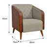 Kit 2 Poltronas Cadeira Decorativa Silmara Luxo Composê para Sala Estar Escritório Espera Recepção - 5