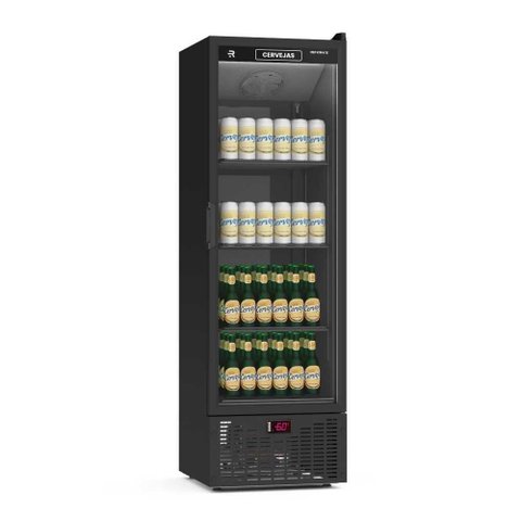 Visa Cooler Cerveja 250 Litros Porta de Vidro Aquecido Preto/preto Vcce250pv 220v - Refrimate