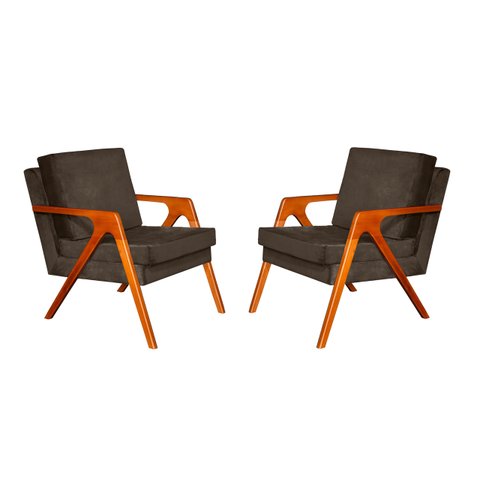 KIT 2 POLTRONA DECORATIVA MONA LUXO - 0123