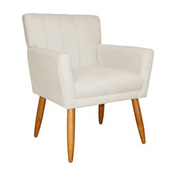 Kit 02 Poltronas Decorativas  Sala Recepção Escritório Cadeira Estofada Cecilia Suede - 3